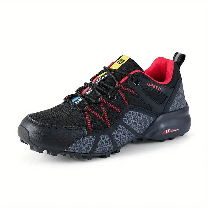 Breathable men's hiking shoes with support and comfort – TrailStep Pro-Red-6-The Livary