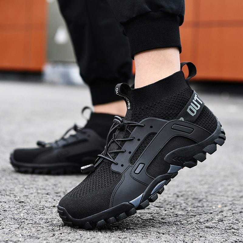Barefoot sock shoes for men with non-slip sole – Maxim-Black-6-The Livary