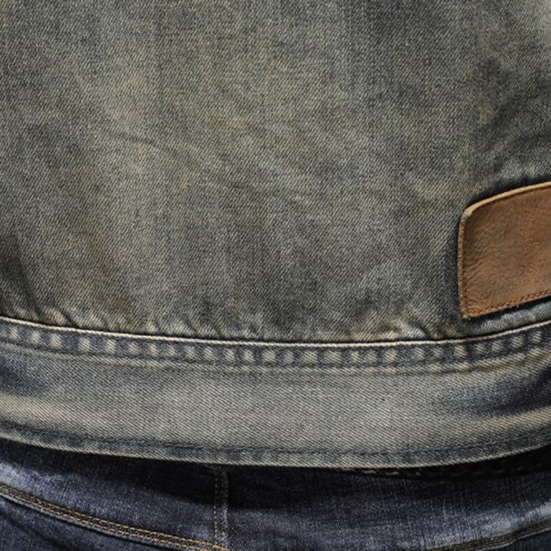 Cool Denim Jacket for Men - Rafael-Denim with Flag-S-The Livary