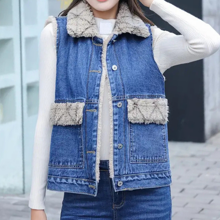 Modern Denim Gilet for Women - Noa-XS-The Livary