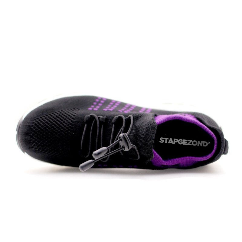 Ladies Sneakers - FlexiComfort-Black Purple-2.5-The Livary
