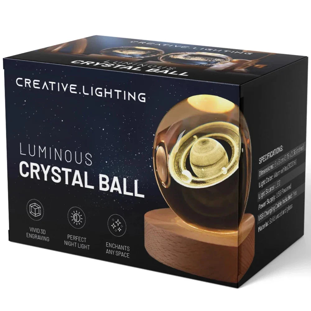 3D Engraved Crystal Sphere - Celestia-Milky Way-The Livary