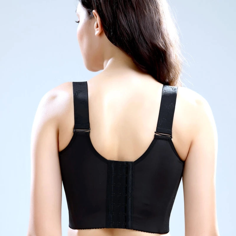 Front closure bra with floral lace - Emilia-Purple-32C-The Livary