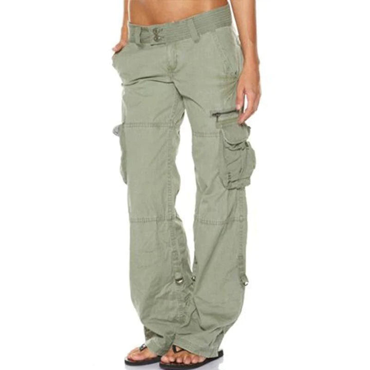 Casual Cargo Trousers for Women - Nova-Green-S-The Livary