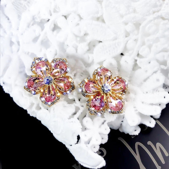Sterling Zirconia Rainbow Earrings - Jasmin-The Livary