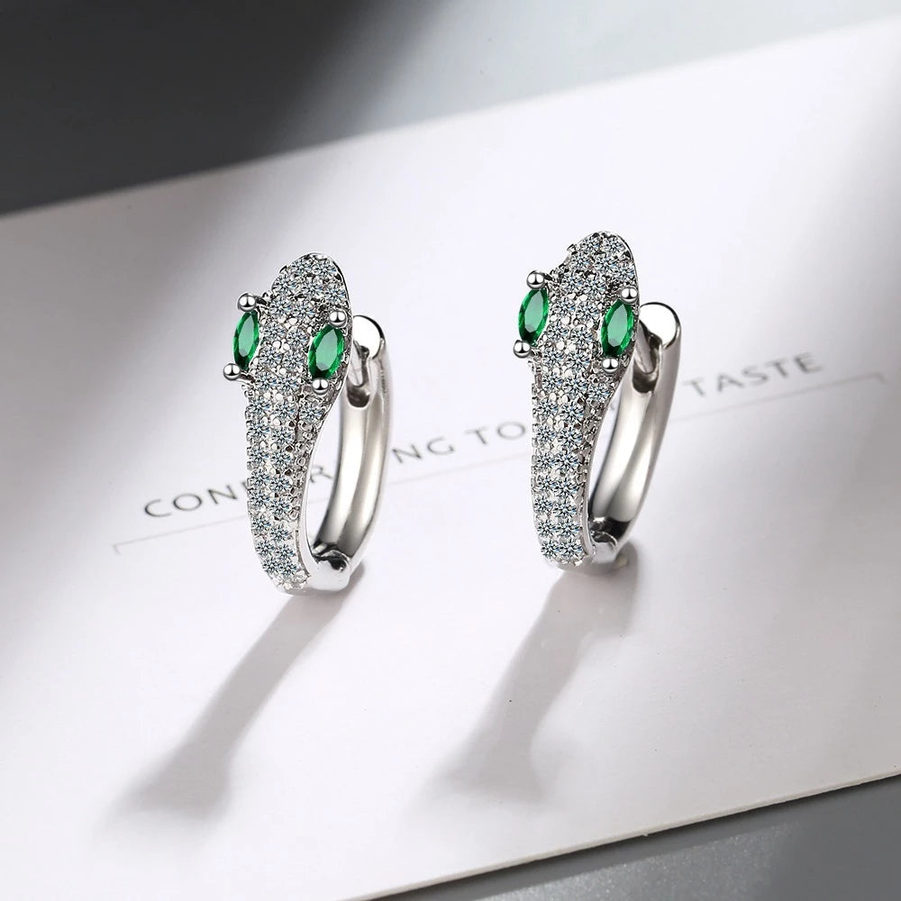 Snake Earrings made of 925 Sterling Silver - Leila-The Livary