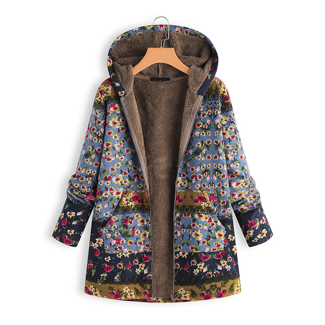 Long Ladies Teddy Coat with Hood - Seraphina-Blue-S-The Livary
