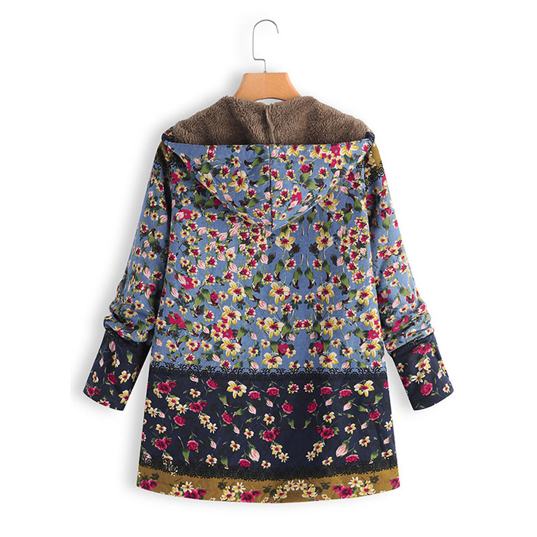 Long Ladies Teddy Coat with Hood - Seraphina-Blue-S-The Livary