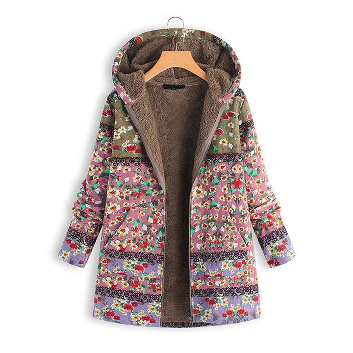 Long Ladies Teddy Coat with Hood - Seraphina-Pink-S-The Livary