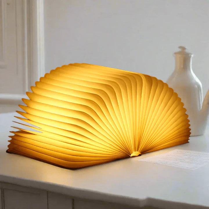 Folding Book Lamp with Warm LED Lighting - StoryGlow-The Livary