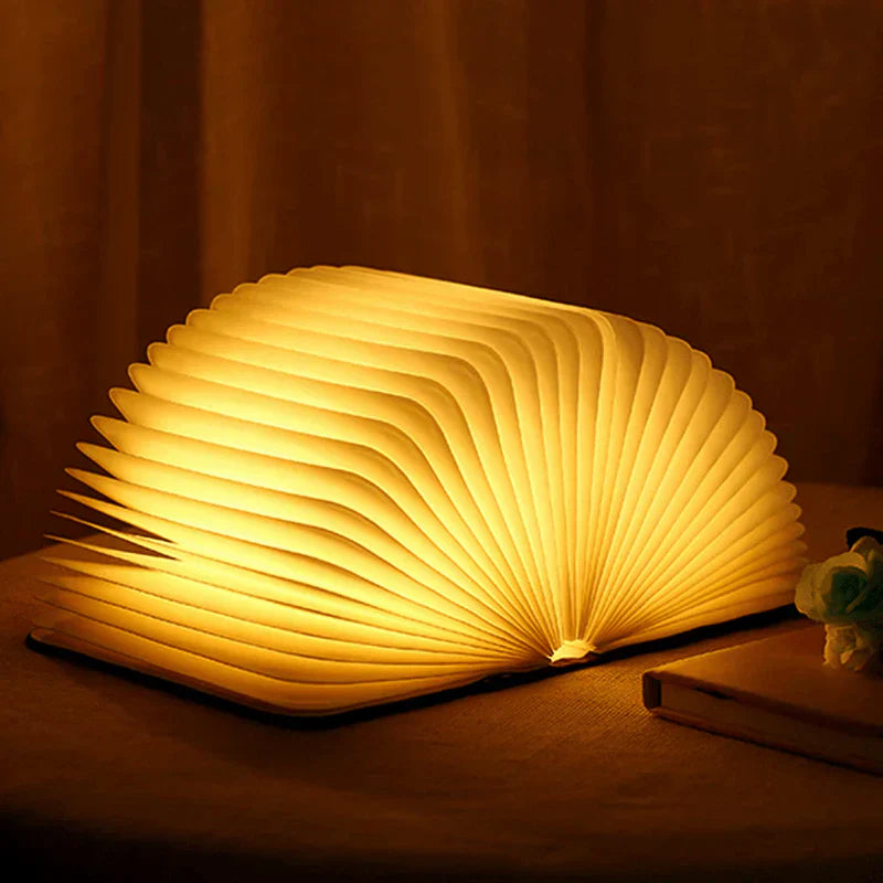 Folding Book Lamp with Warm LED Lighting - StoryGlow-The Livary