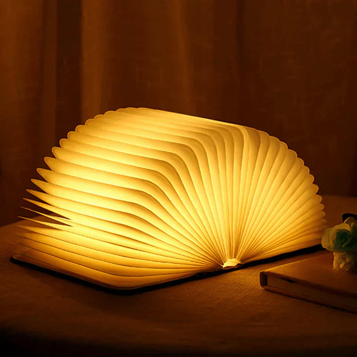 Folding Book Lamp with Warm LED Lighting - StoryGlow-The Livary