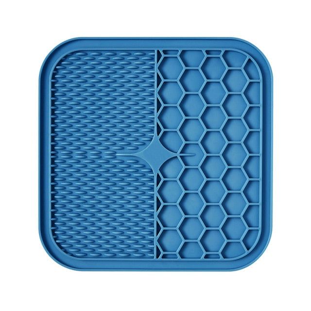 Anti-Stress Dog Lick Mat - LickEase-Blue-S (15x15 cm)-The Livary