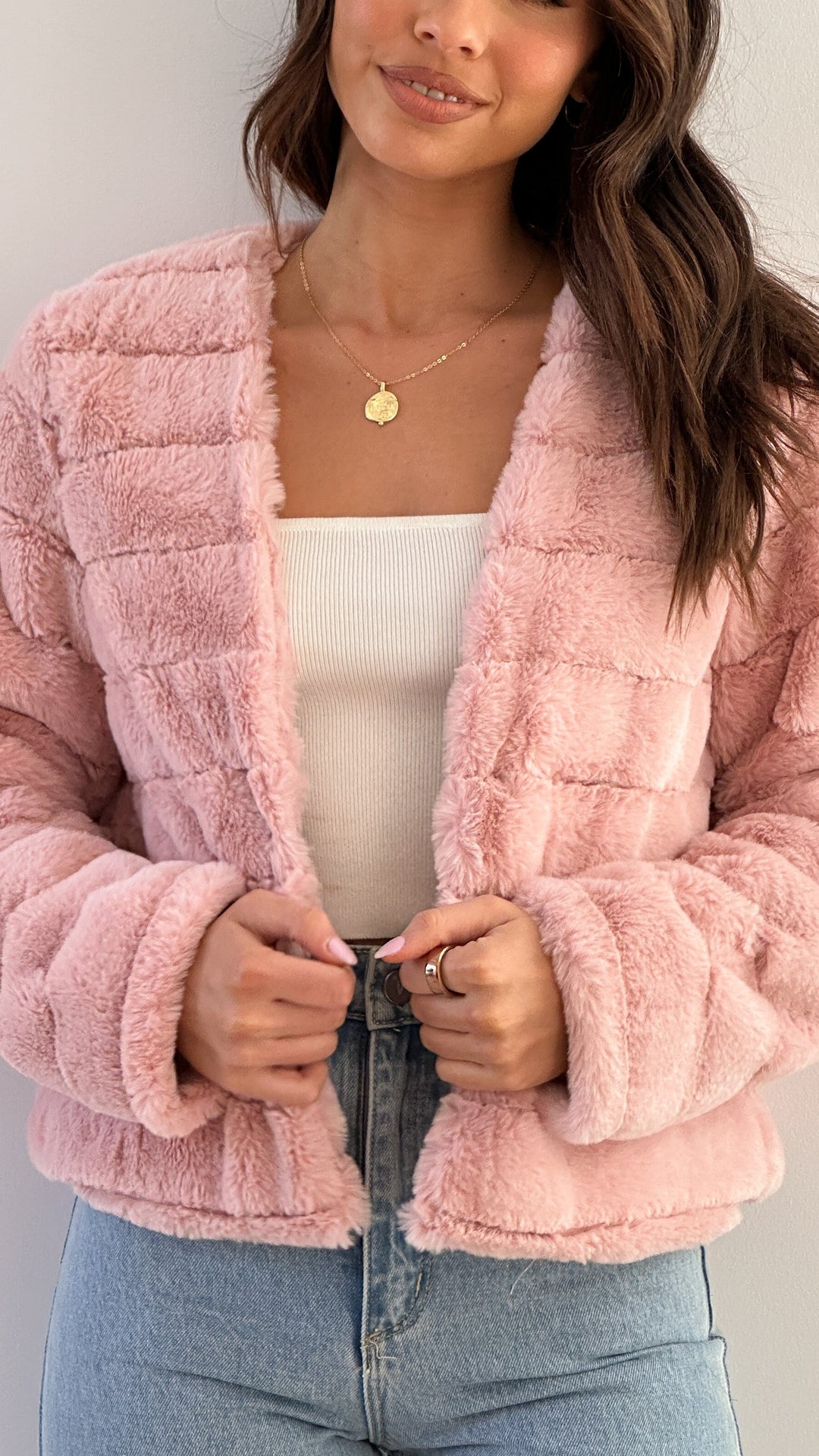 Luxury Ladies Crop Jacket - Veloura-Pink-XS-The Livary