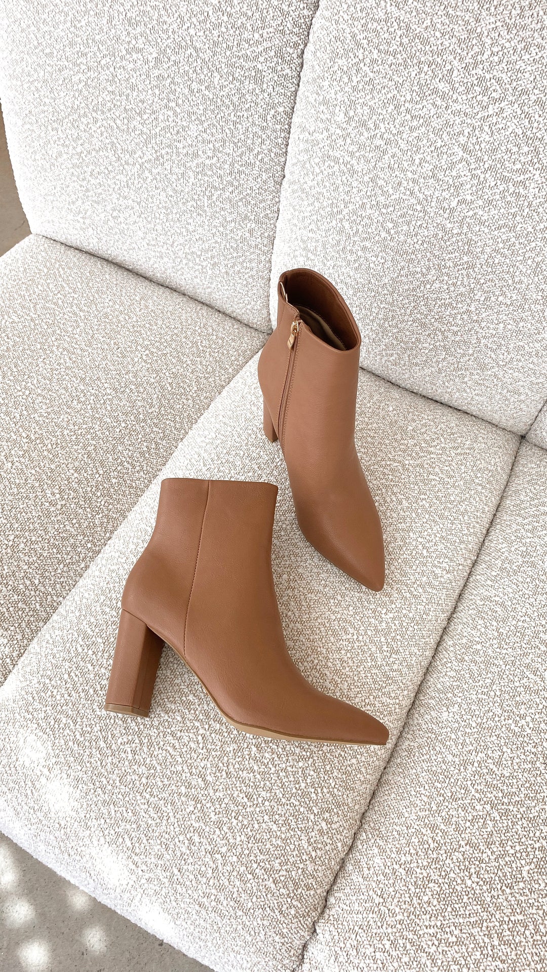 Fashionable Casual Ankle Boots - Elonette-Brown-3-The Livary