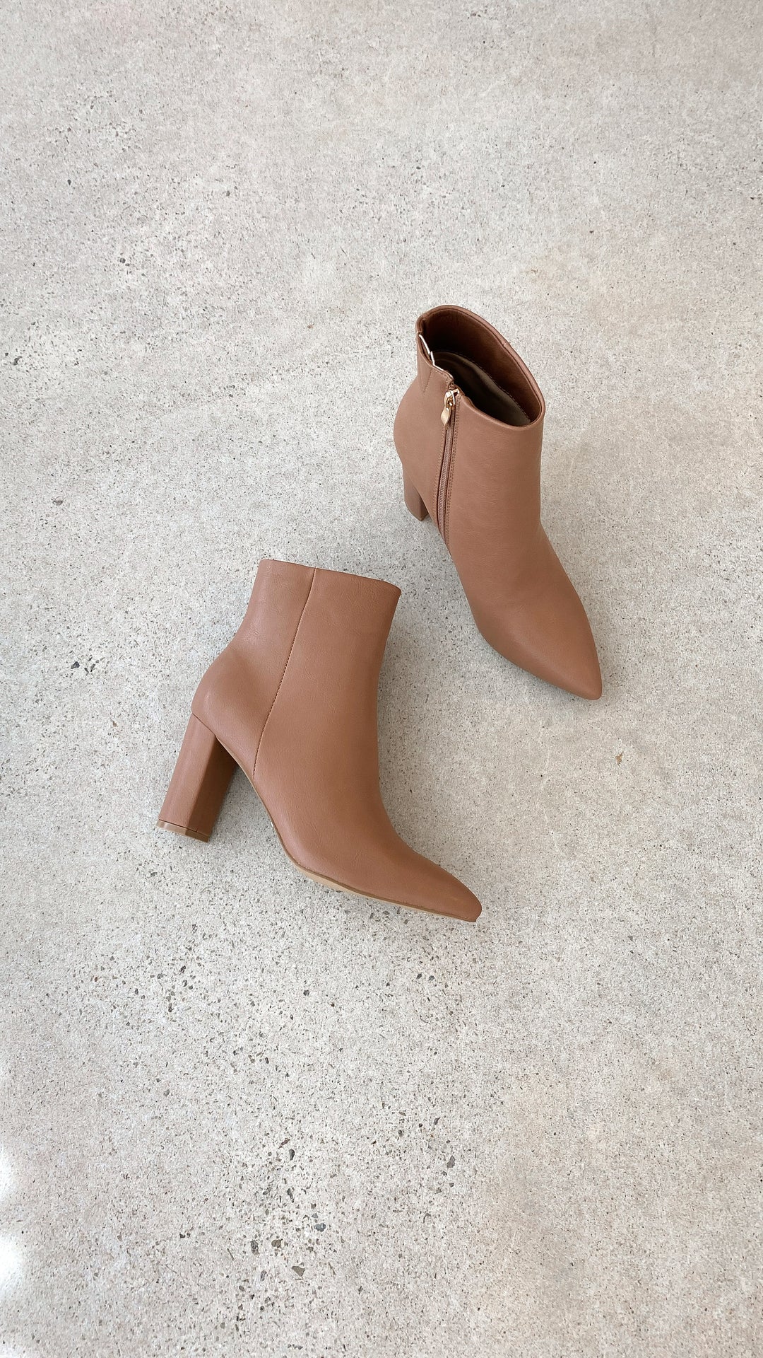 Fashionable Casual Ankle Boots - Elonette-Brown-3-The Livary