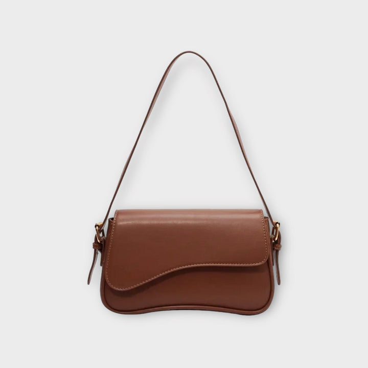 Compact Ladies Shoulder Bag - Sophia-Coffee-The Livary