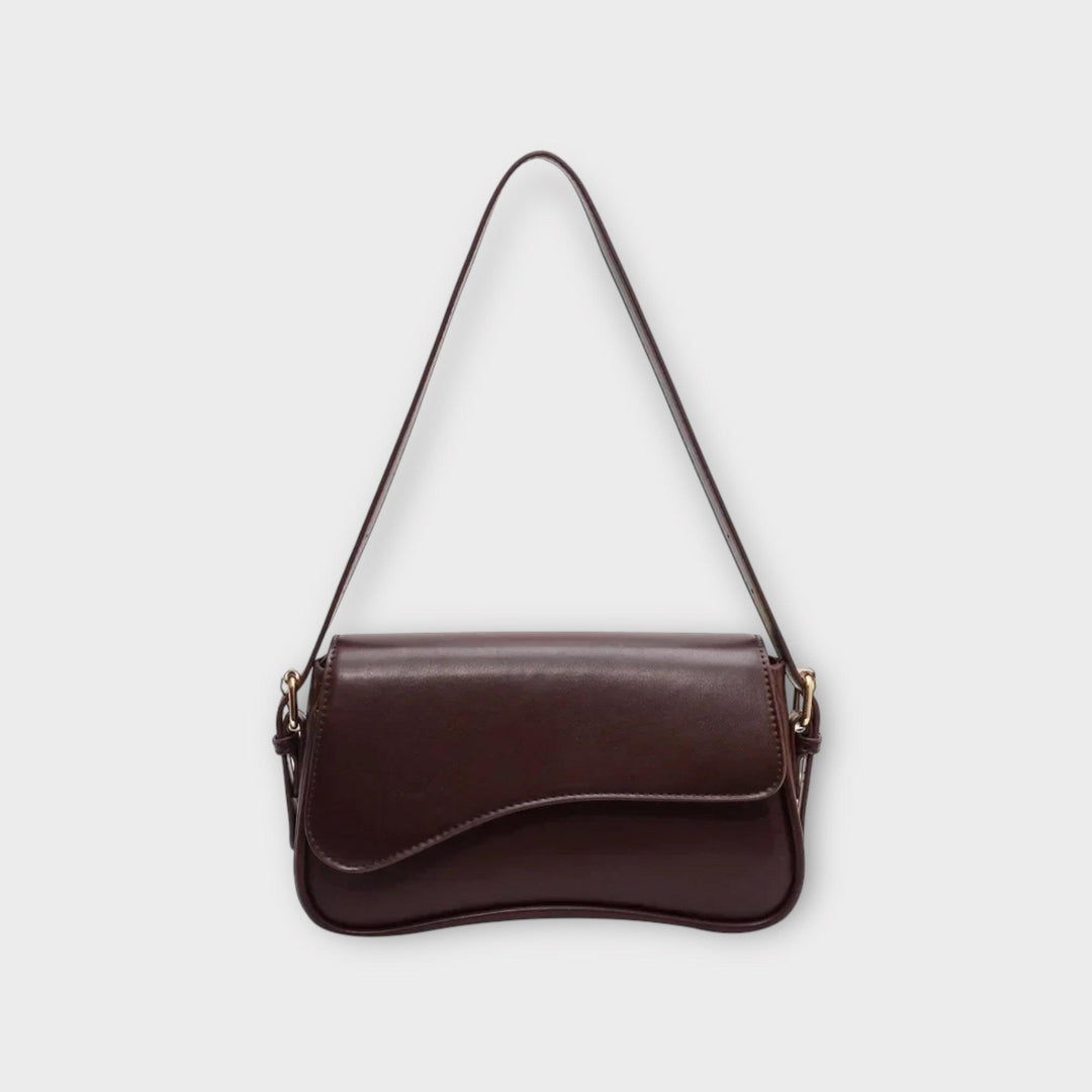 Compact Ladies Shoulder Bag - Sophia-Reddish-brown-The Livary