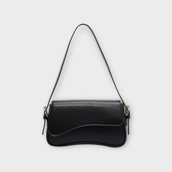 Compact Ladies Shoulder Bag - Sophia-Black-The Livary