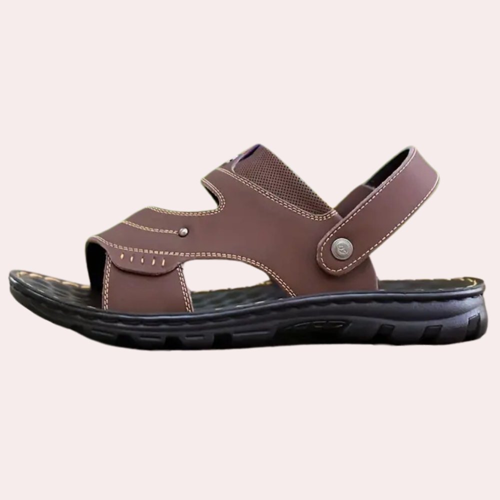 Casual Learning Sandals for Men - Leon-Black-6-The Livary