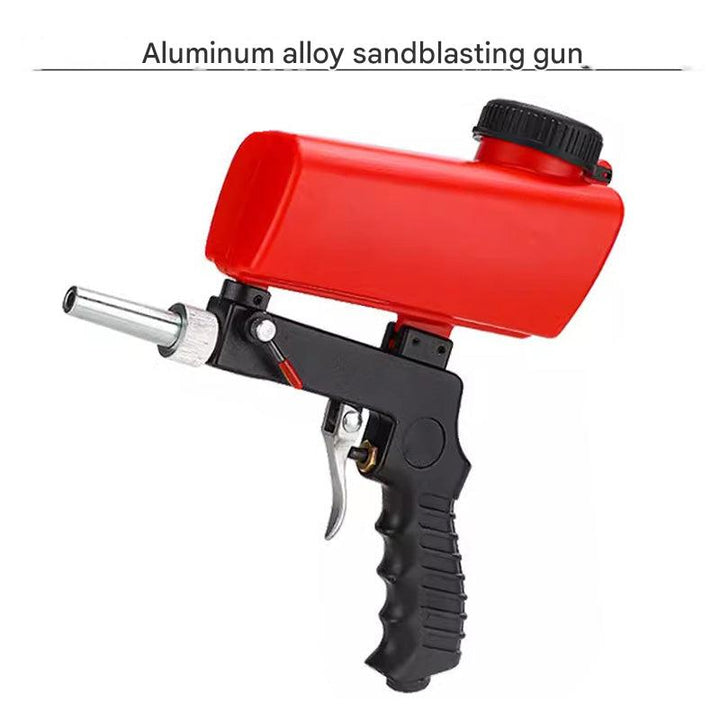 Portable handheld pneumatic sandblasting gun-Aluminium alloy sand blasting gun-The Livary