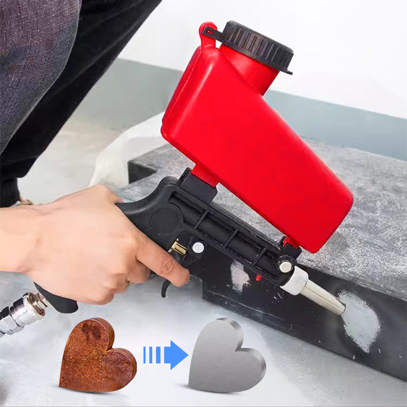 Portable handheld pneumatic sandblasting gun-Aluminium alloy sand blasting gun-The Livary