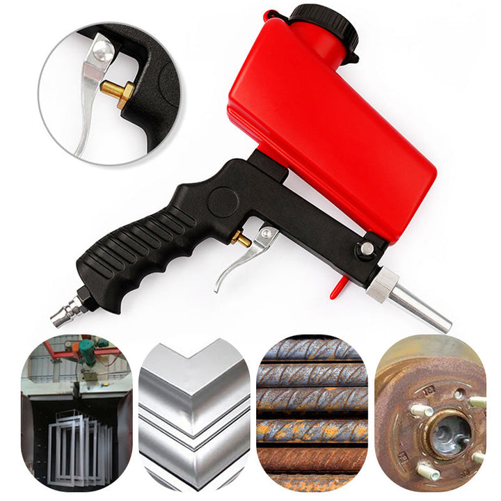 Portable handheld pneumatic sandblasting gun-Aluminium alloy sand blasting gun-The Livary