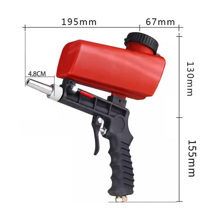 Portable handheld pneumatic sandblasting gun-Aluminium alloy sand blasting gun-The Livary