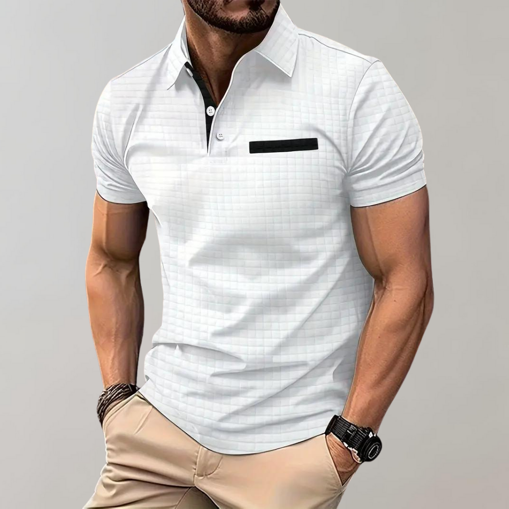 Paolo - Trendy Polo Shirt for Men-White-S-The Livary