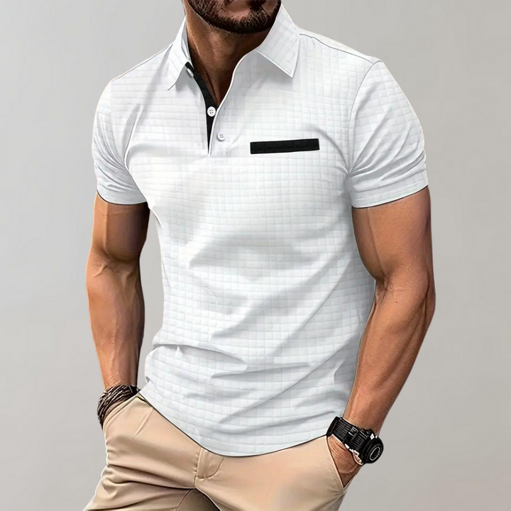 Paolo - Trendy Polo Shirt for Men-White-S-The Livary