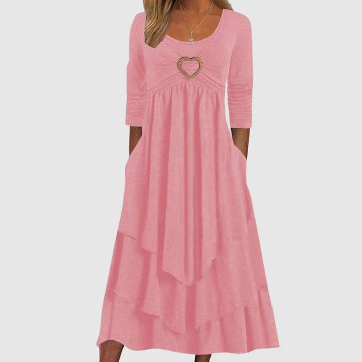 Stylish Long Dress - Naomi-Pink-S-The Livary