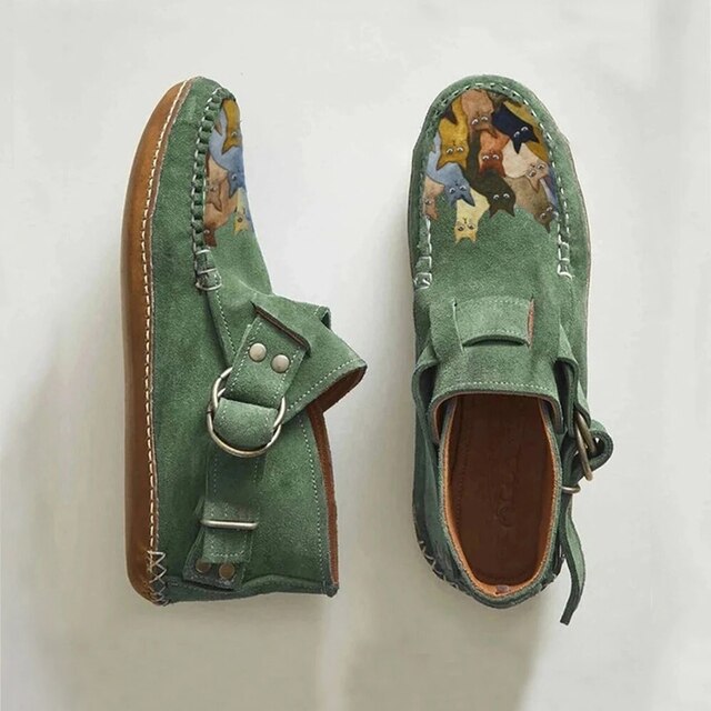 Warm Winter Ankle Boots for Women - Arlette-Green-2.5-The Livary