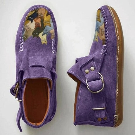 Warm Winter Ankle Boots for Women - Arlette-Purple-2.5-The Livary