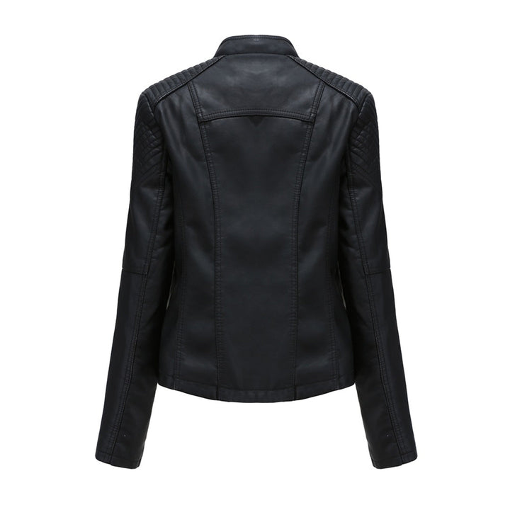 Elani - Trendy Leather Jacket for Women-Black-S-The Livary