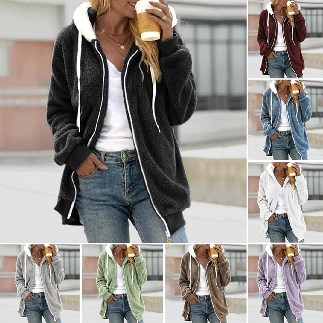 Comfy Vest with Stylish Hood - Aurora-Red-L-The Livary