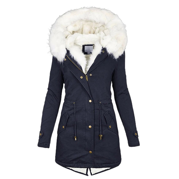 Luxury Lined Ladies Winter Coat - Elena-Blue-S-The Livary