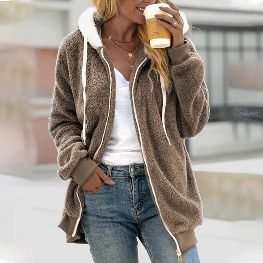 Comfy Vest with Stylish Hood - Aurora-Khaki-L-The Livary