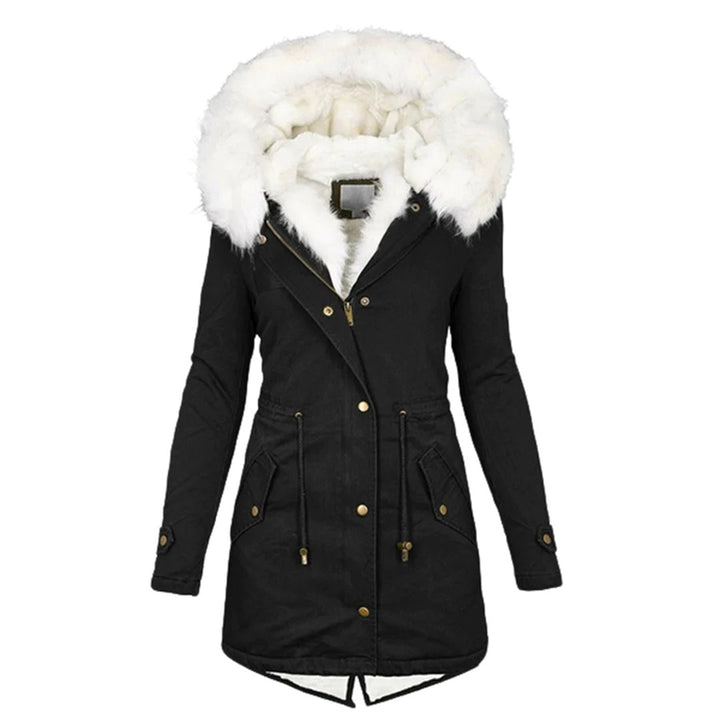Luxury Lined Ladies Winter Coat - Elena-Black-S-The Livary