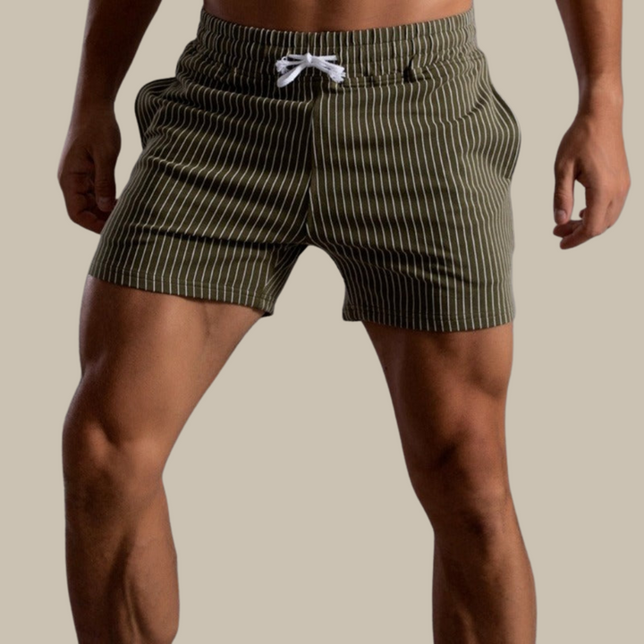Quick-drying & Stylish Men's Swim Shorts made from Ripstop Polyester – Niko-Green-XS-The Livary