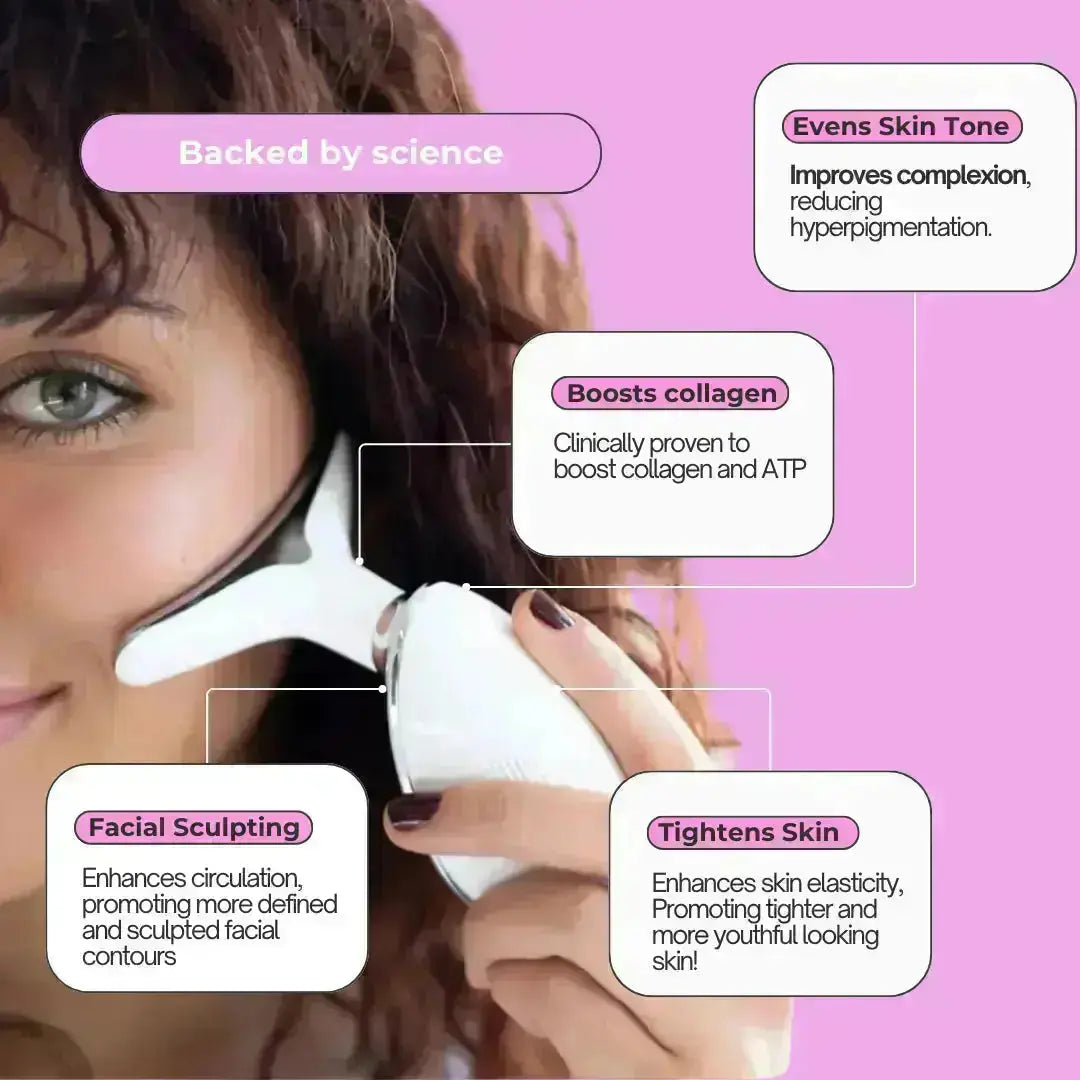 7-in-1 LED Face Firming & Massage Tool – Vénera-White-The Livary