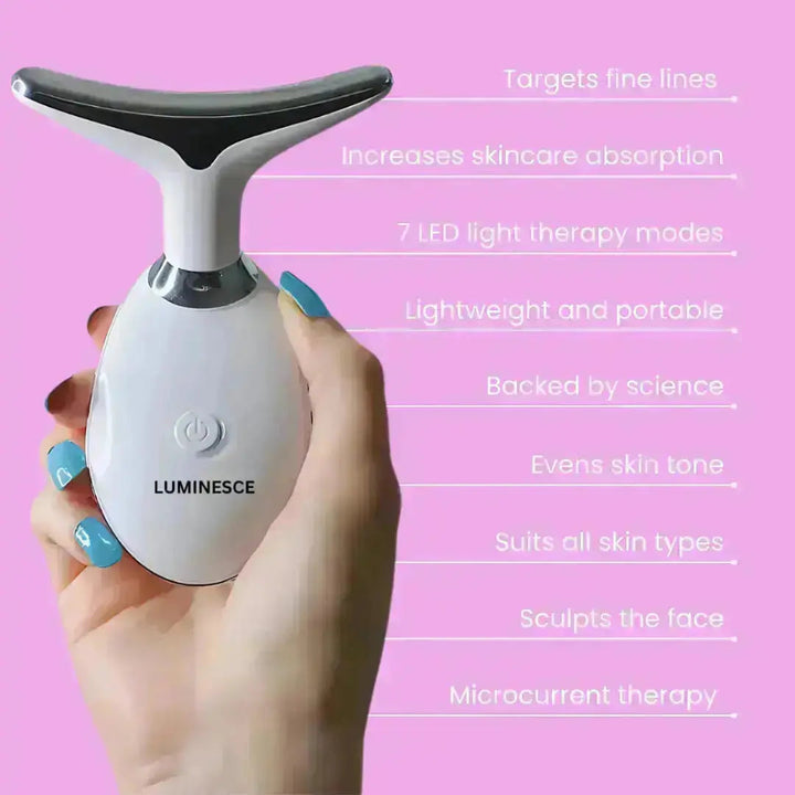 7-in-1 LED Face Firming & Massage Tool – Vénera-White-The Livary