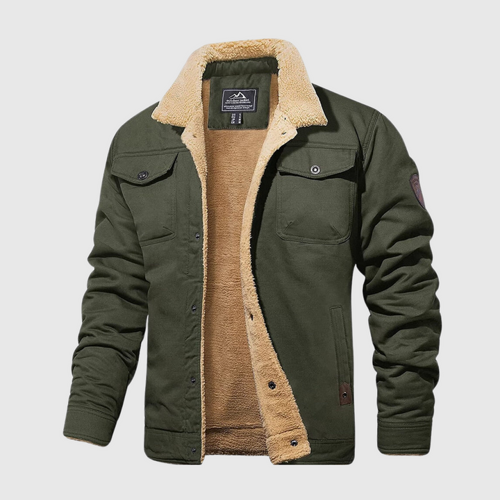 Men's Bomber Jacket - Logan-Olive green-S-The Livary