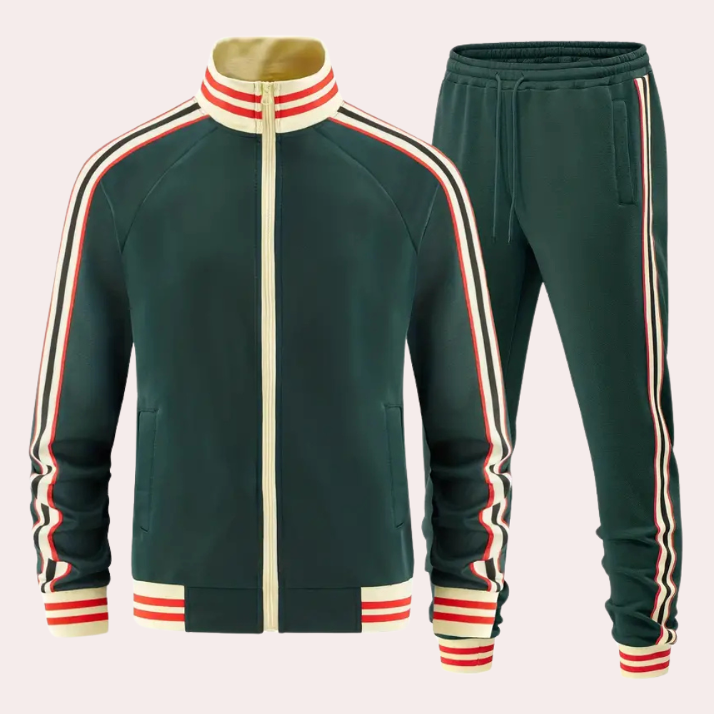 Sporty Tracksuit for Men - Santino-Green-S-The Livary