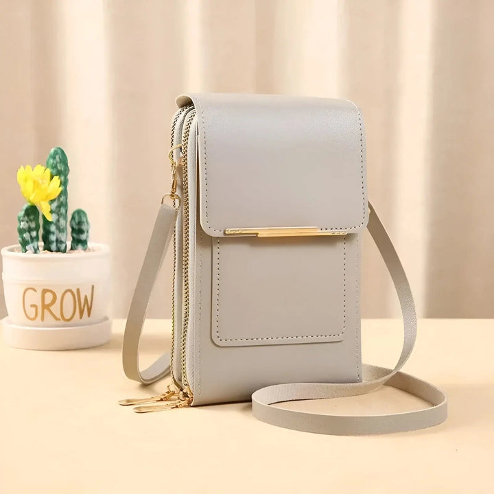 Trendy Leather Anti-Theft Women's Shoulder Bag - SecureStyle-Grey-The Livary
