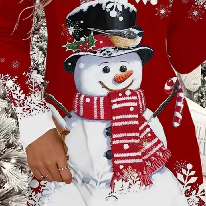 Brashine - Cheerful Christmas Dress for Ladies-XS-The Livary