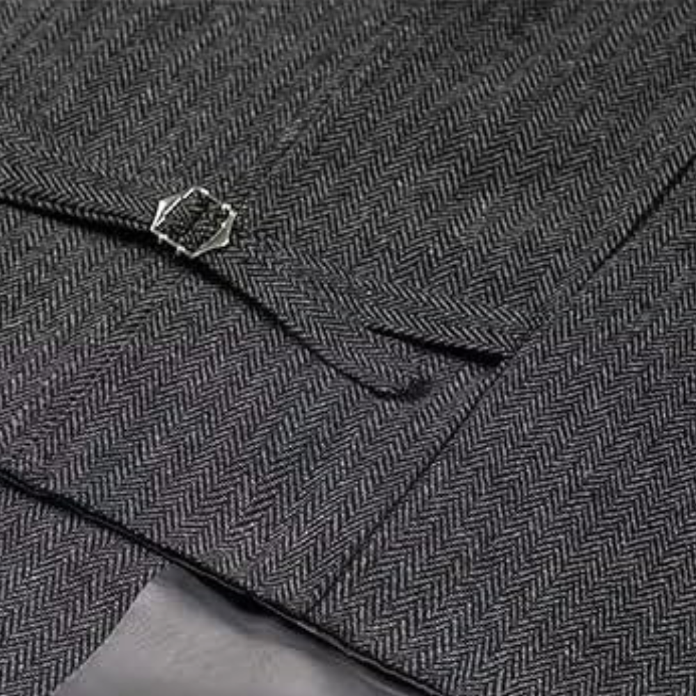 Business Stylish Three-Piece Suit for Men - Dorian-Black-S-The Livary