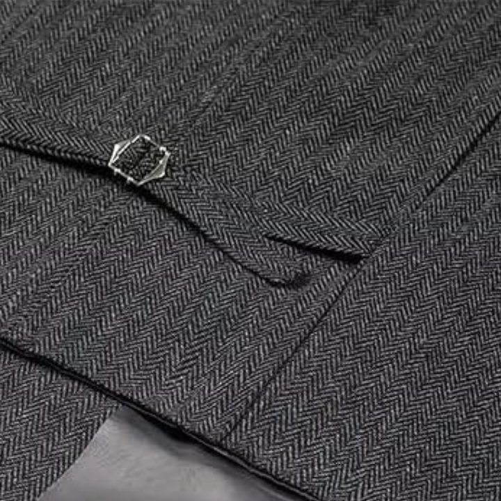 Business Stylish Three-Piece Suit for Men - Dorian-Black-S-The Livary