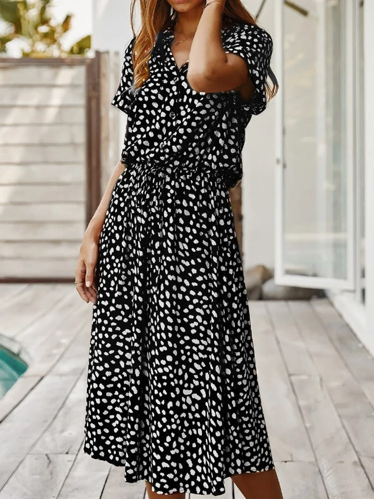 Chic Comfortable Dress - Sophia-Black-S-The Livary