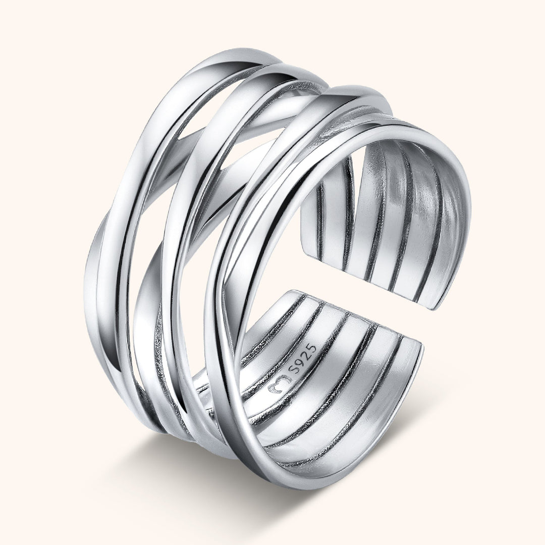 Stylish Branched Ring - Nora-Silver-The Livary