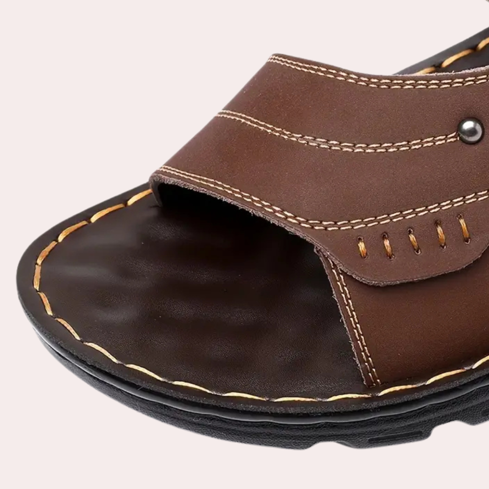 Casual Learning Sandals for Men - Leon-Black-6-The Livary